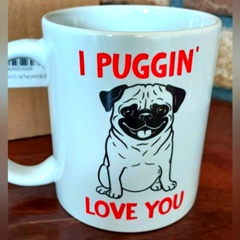 Pug Dog Ceramic Mug CBT Mugs I Puggin Love You